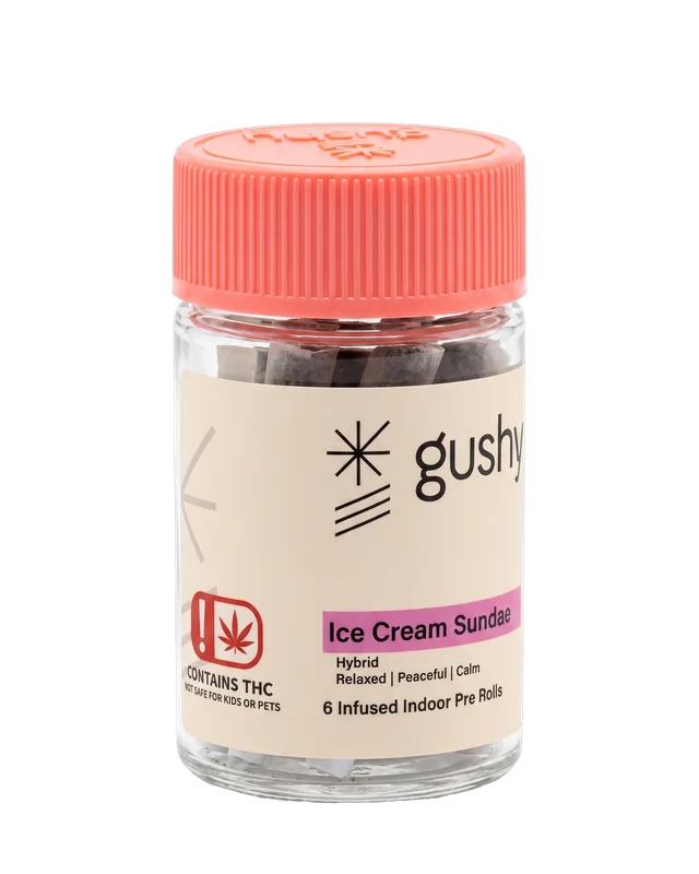 Gushy Ice Cream Sundae, 6 infused indoor pre-rolls · 4.5g