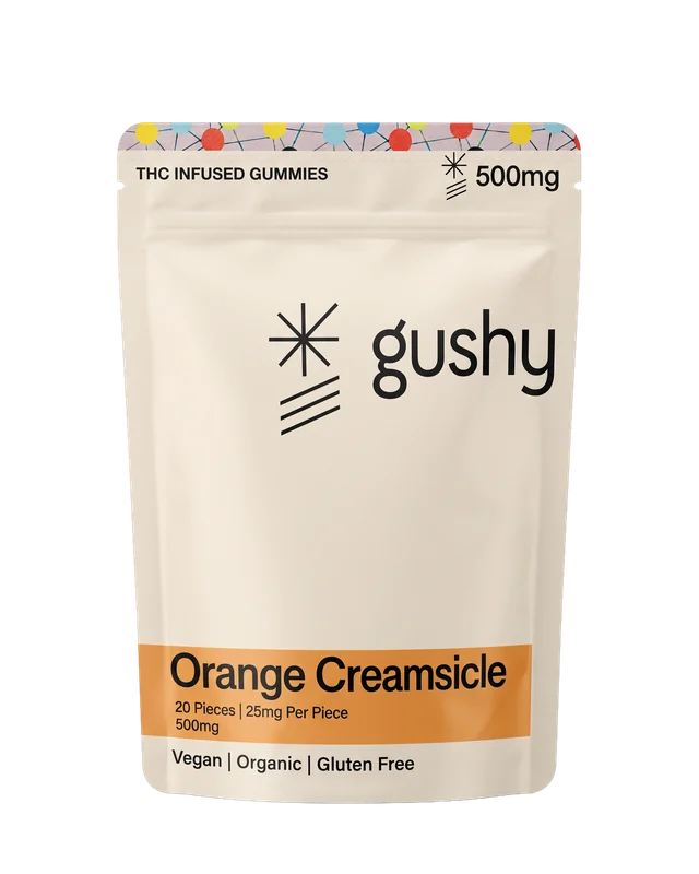 Gushy Orange Creamsicle, 20 pieces · 25mg each · 500mg per bag